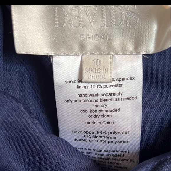 David’s Bridals Navy Blue Dress - Picture 2 of 7